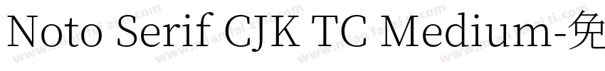 Noto Serif CJK TC Medium字体转换